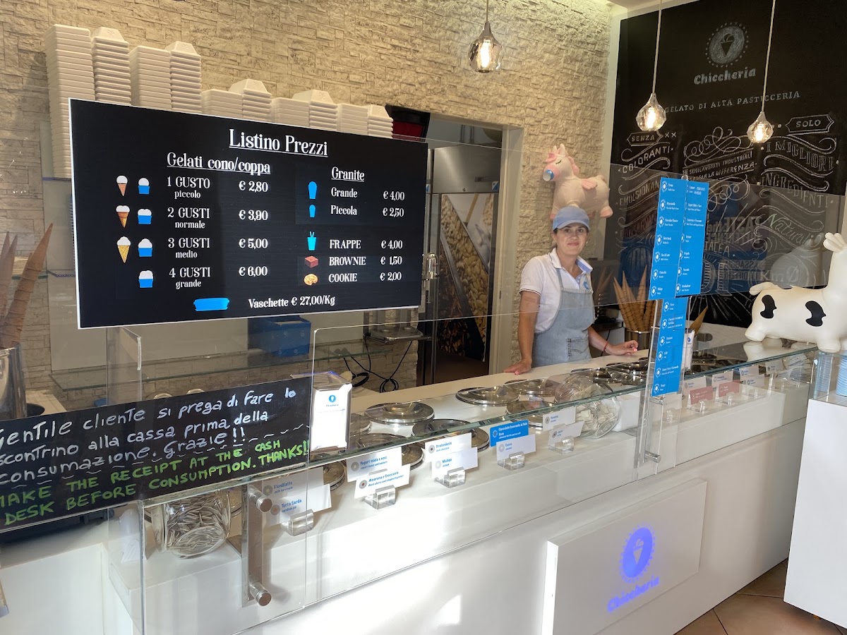 Un dettaglio del banco.