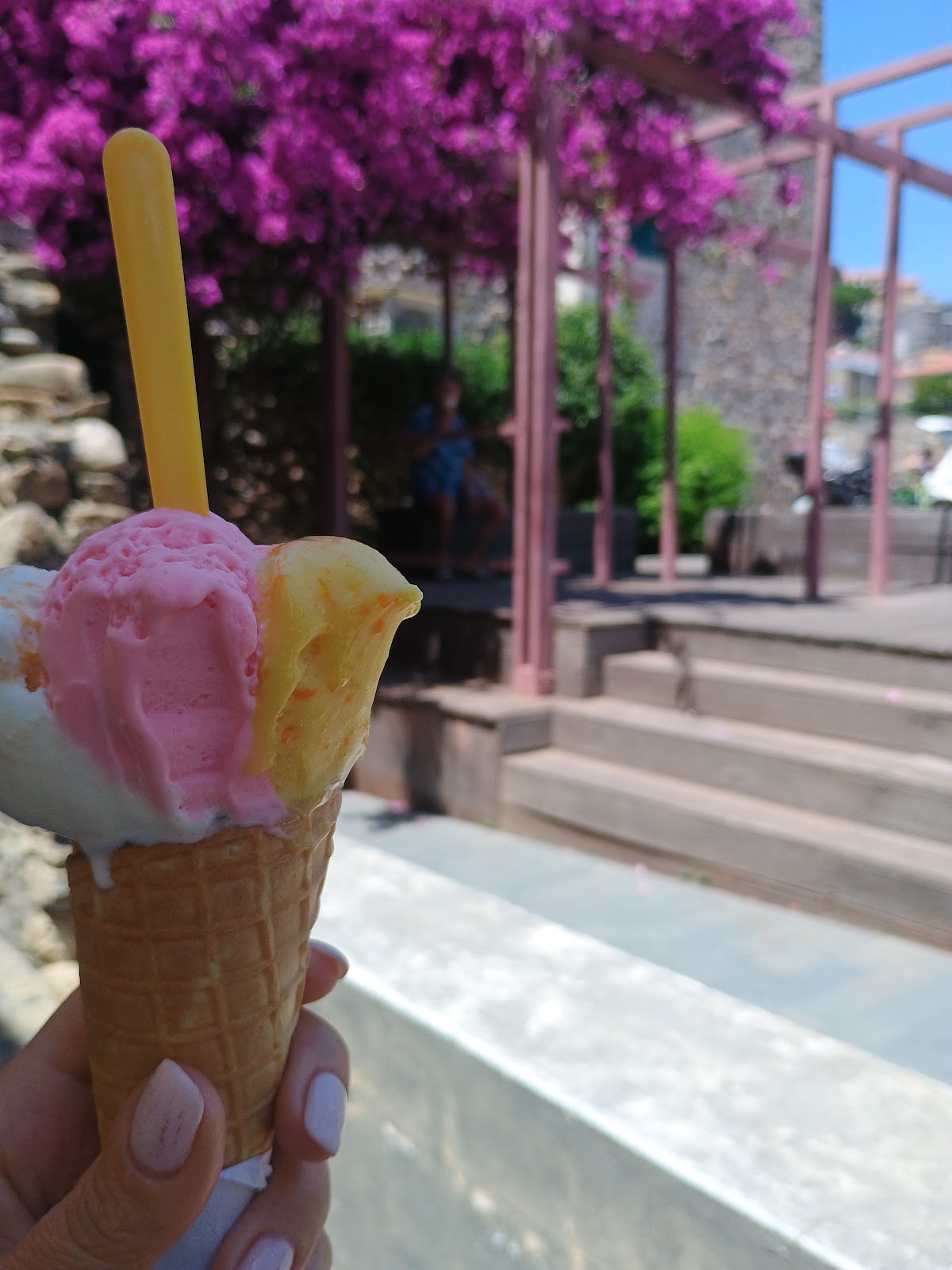 Il gelato servito.