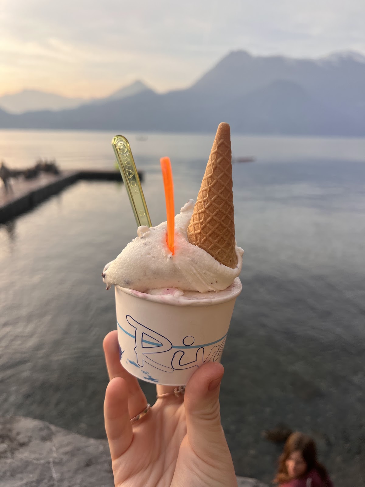 Il gelato servito.