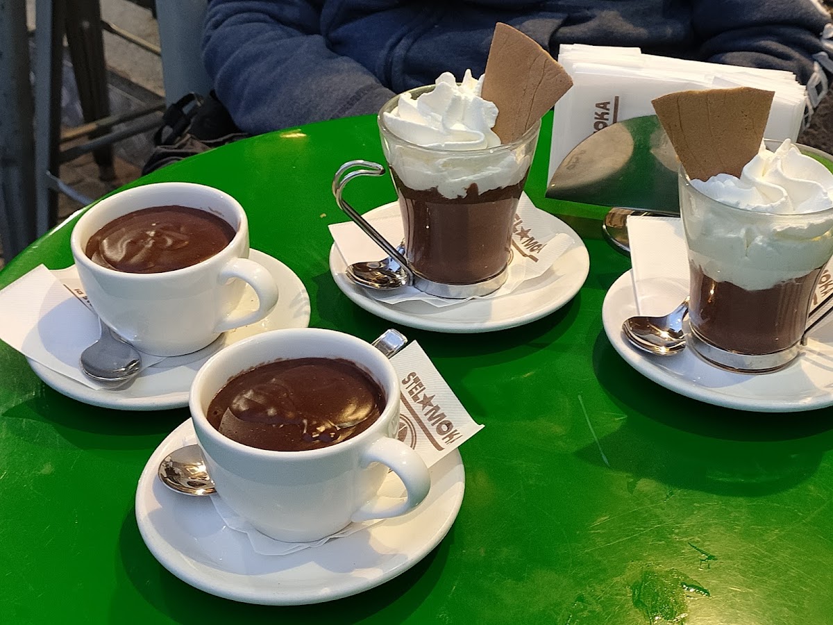 Le vaschette in vetrina.