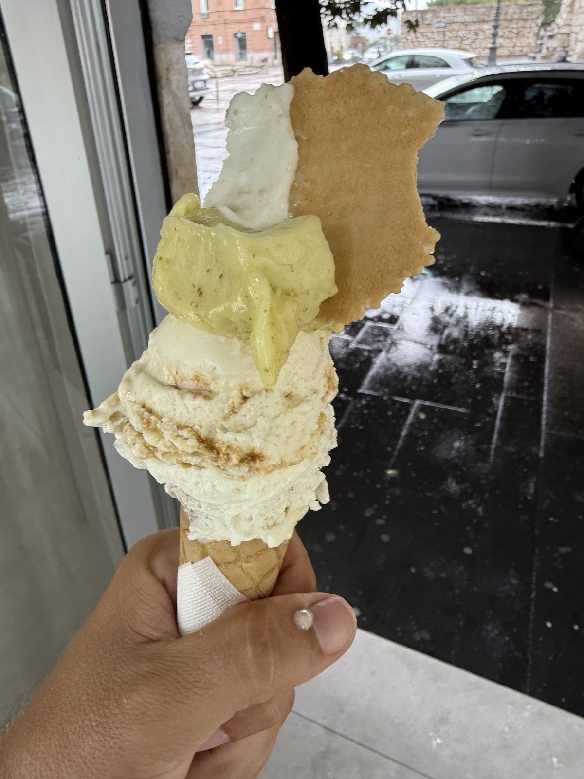 Il gelato servito.