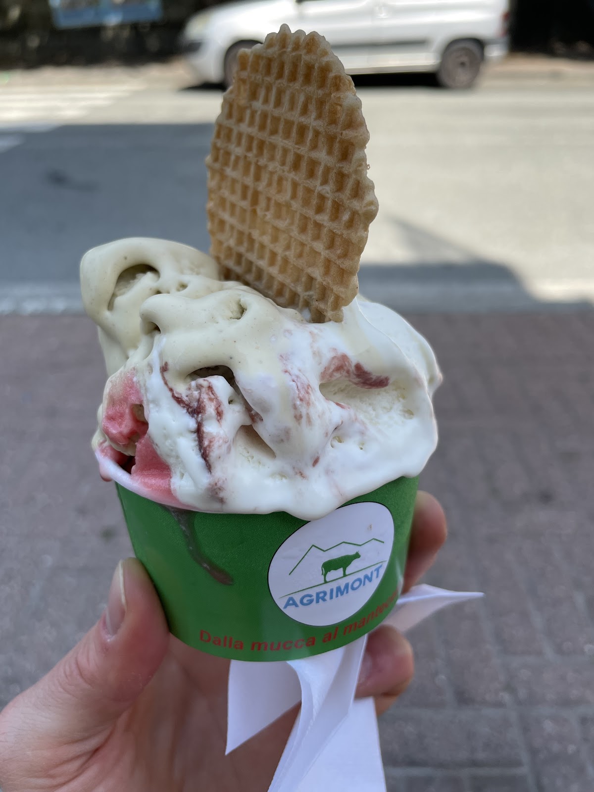Il gelato servito.