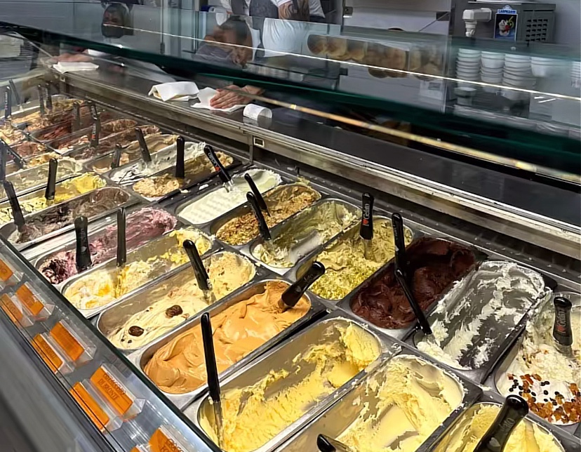 Il gelato servito.