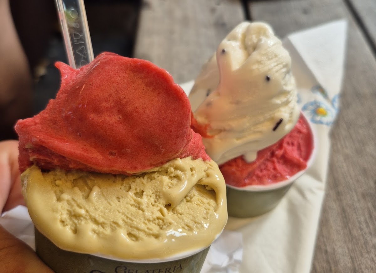 Il gelato servito.