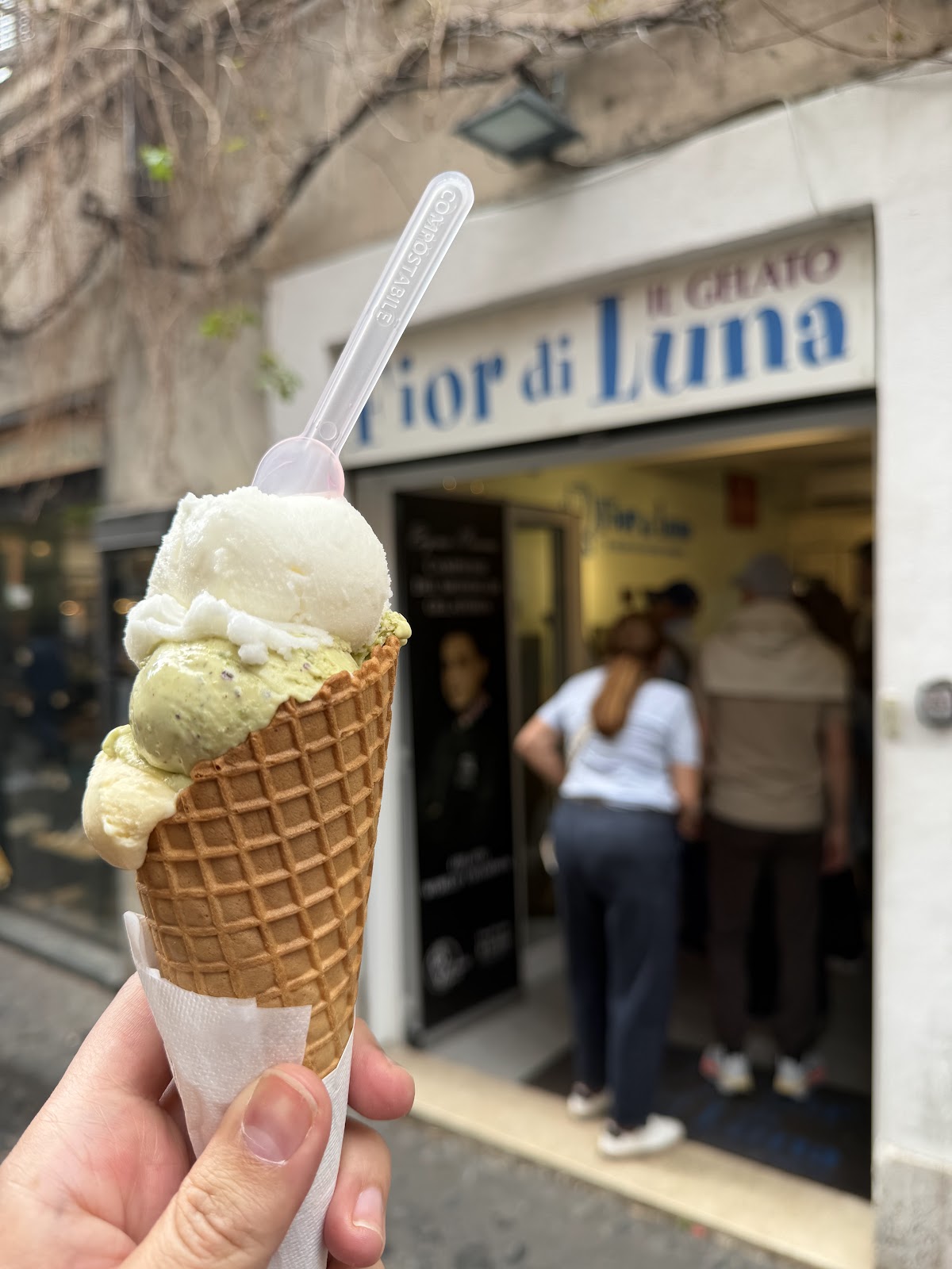 Il gelato servito.