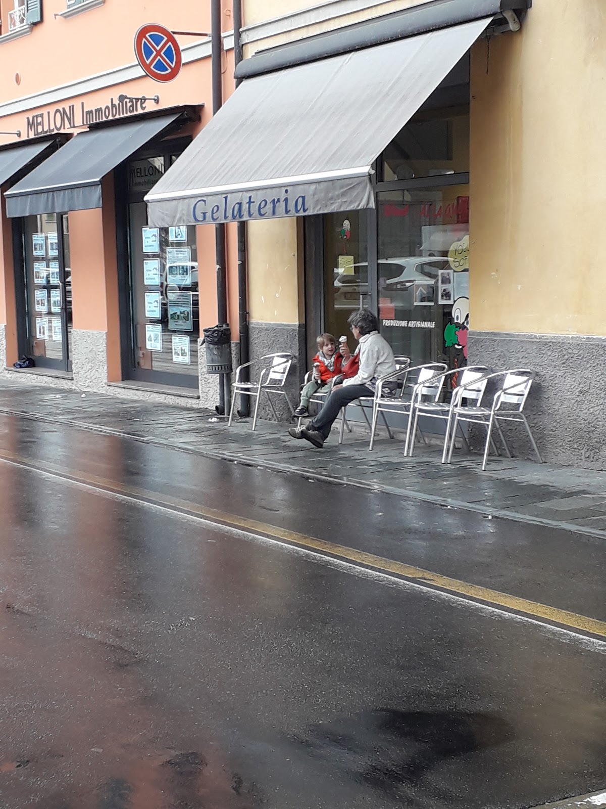 Il gelato servito.