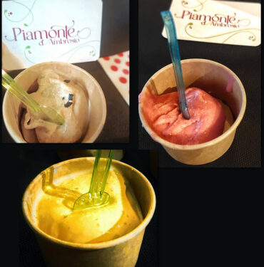 Degustación durante la presentación del 9 junio 2025 · helados de rebozuelos con sal negra y frambuesa con pétalos de rosa